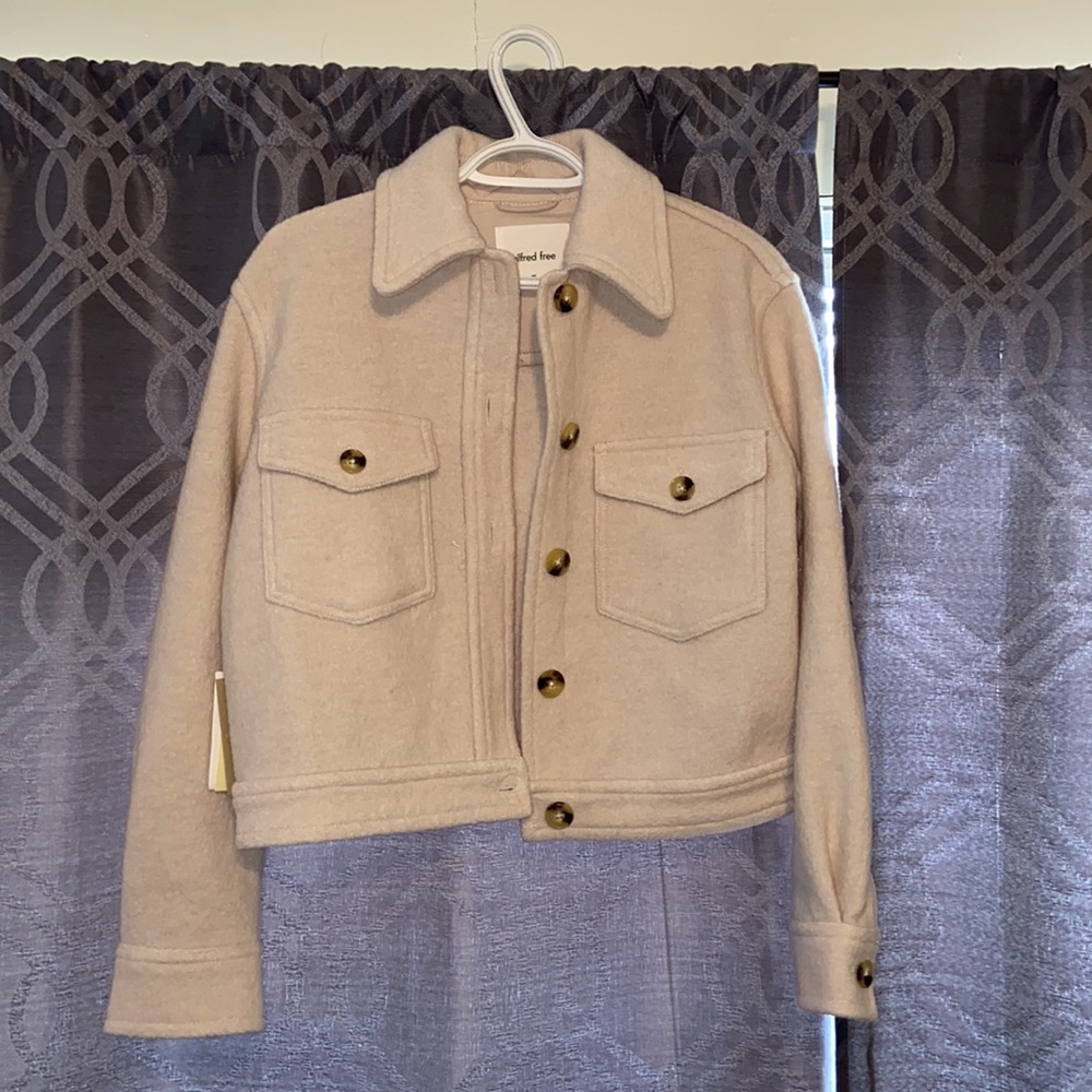 wilfred free ganna cropped shirt jacket